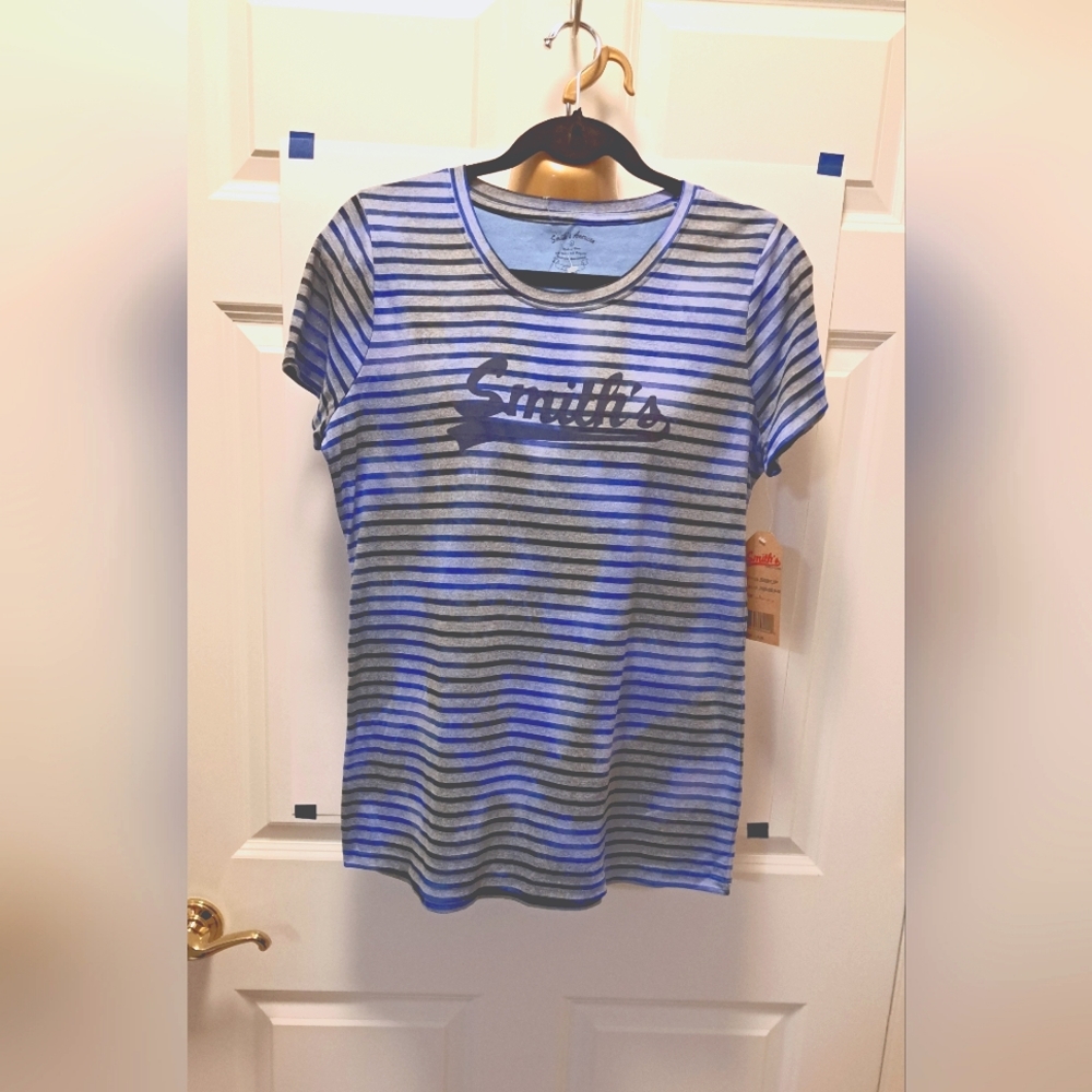 SMITH'S AMERICAN t-shirt TOP  striped SHORT SLEEVE